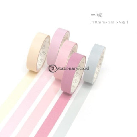 (Preorder) 5Pcs/lot Decorative Washi Tape Diy Rainbow Sticker Masking Paper Set For Crafts Planners