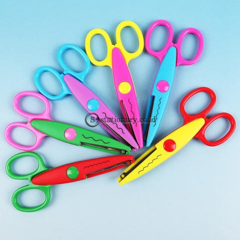 (Preorder) 6 Pcs Laciness Scissors Metal And Plastic Diy Scrapbooking Photo Colors Paper Lace Diary