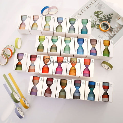 (Preorder) 6 Pcs/pack Solar Terms Pure Color Journal Washi Tape Set Diy Scrapbooking Sticker Label