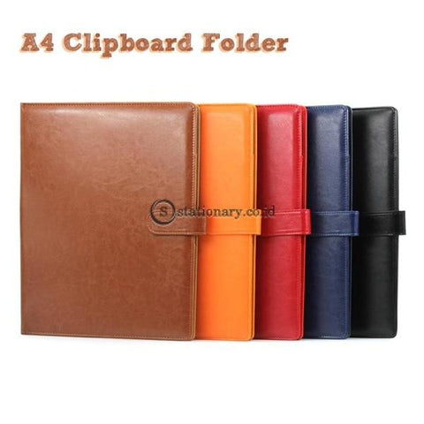 (Preorder) A4 Clipboard Folder Portfolio Multi-Function Leather Organizer Sturdy Office Manager Clip