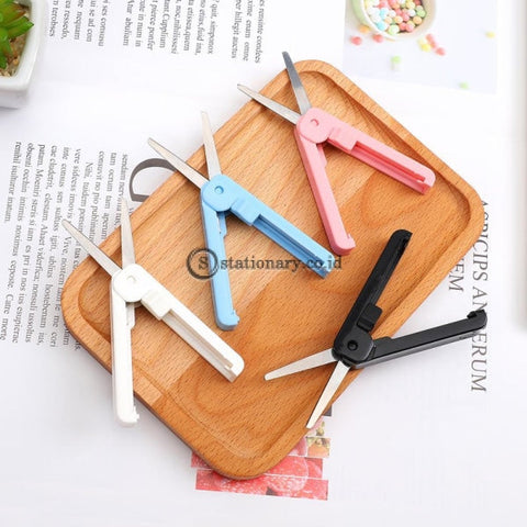 (Preorder) Creative Portable Telescopic Scissors Pure Color Simplicity Paper-Cutting Folding Safety