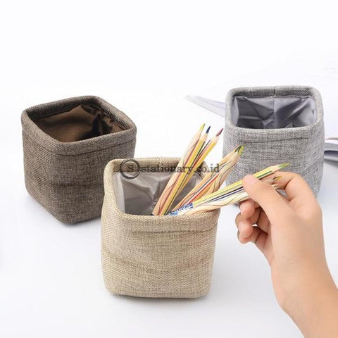 (Preorder) Creative Simple Mini Cloth Pen Holder Stationery Pencil Organizer For Desk Office