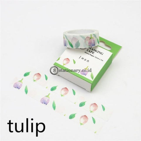 (Preorder) Cute Kawaii Plants Flowers Washi Tape Animal Grass Masking Tape Decorative Adhesive Tulip