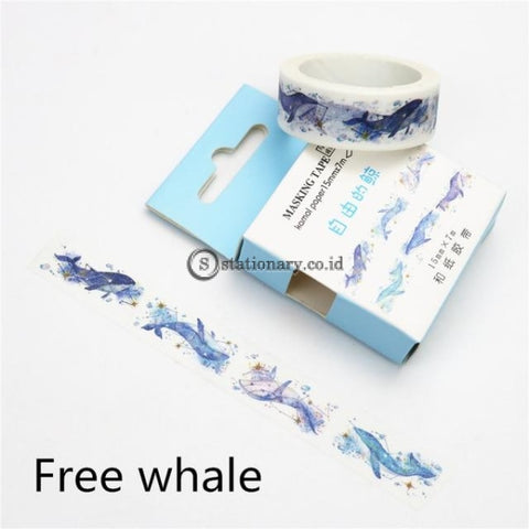 (Preorder) Cute Kawaii Plants Flowers Washi Tape Animal Grass Masking Tape Decorative Adhesive Whale