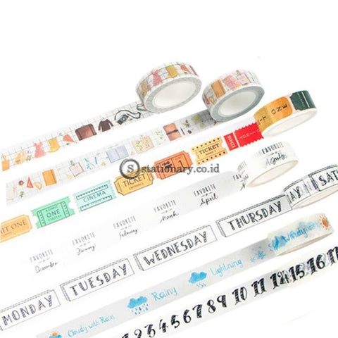 (Preorder) Cute Tags Paper Washi Tape Decorative Adhesive Diy Scrapbooking Sticker Label Masking