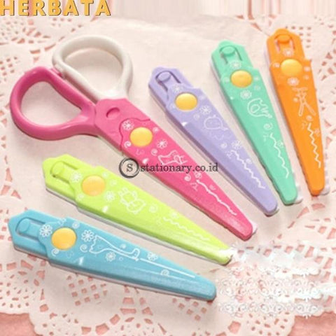 (Preorder) Diy Cute Kawaii Plastic Lace Scissors For Paper Cutter Scrapbooking Kids Office School