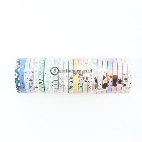 (Preorder) Domikee Cute Gold Foil Japanese Decorative Diy Washi Paper Masking Tape Set For Journal