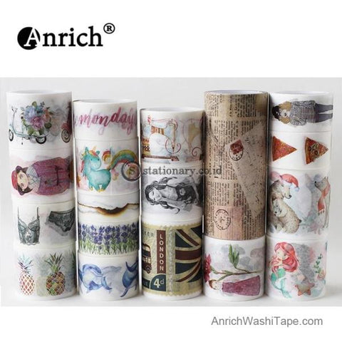 (Preorder) Free Shipping Washi Tape Anrich Ancient Newspaper Fish Customizable Sale Price Pattern