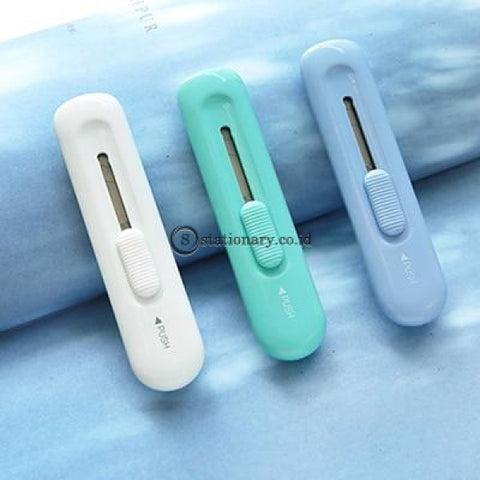 (Preorder) Jianwu 1Pc Simple And Pure Color Rebound Type Utility Knife Mini Cute Cutter Office