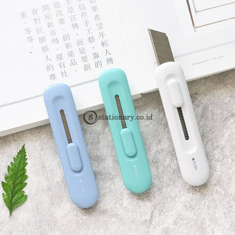 (Preorder) Jianwu 1Pc Simple And Pure Color Rebound Type Utility Knife Mini Cute Cutter Office