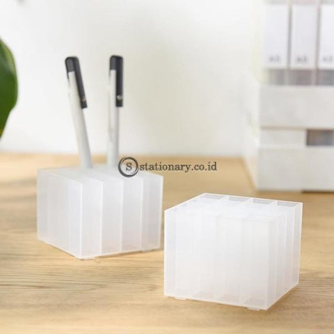 (Preorder) Jianwu Creative Transparent Plastic Pen Container Desktop Classification Storage Box