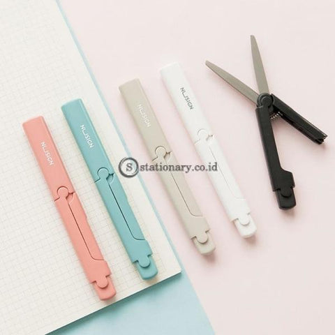 (Preorder) Kawaii Foldable Mini Scissors Creative Solid Color Knife Paper Cutting Stationery Kid