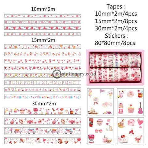 (Preorder) Mr Paper 16+8Pcs Gift Package Sticker Washi Tape Set Kawaii Ocean Star Forest Sakura