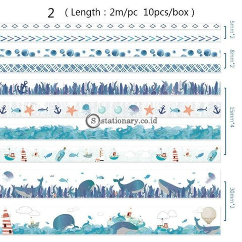 (Preorder) Mr Paper 26 Designs 10Pcs/box Cute Cartoon Animals Washi Tapes Scrapbooking Diy Deco