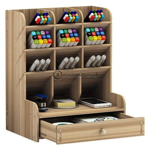 (Preorder) Multi-Function Wooden Desktop Pen Holder Office School Storage Case Desk Pencil Organizer