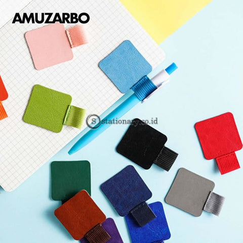 (Preorder) Self-Adhesive Leather Pen Clip Pencil Elastic Loop For Notebooks Journals Clipboards