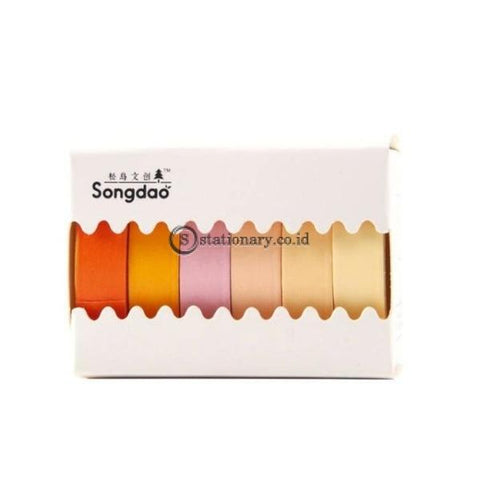 (Preorder) Simple Solid Color Washi Masking Tape Sticky Decorative Paper Set Diy Decoration Office