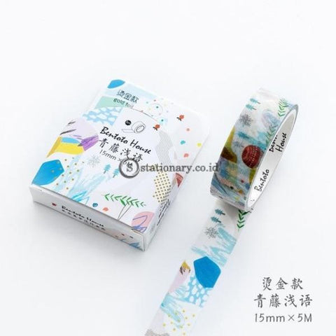 (Preorder) Starry Sky Forest Flower Unicorn Laser Gilding Decorative Washi Tape Adhesive Diy