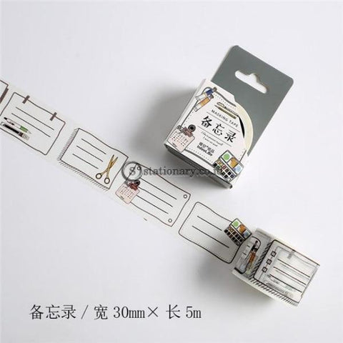 (Preorder) Stationery Theme Design Washi Tape Decoration Adhesive Diy Scrapbooking Sticker Label