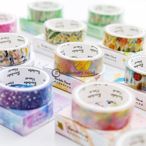 (Preorder) Various Floral Foil Washi Tape Diy Decorative Masking Sticky Adhesive For Scrapbooking &