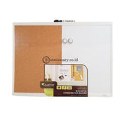 Quartet Whiteboard Magnetik Combination Cork Board White Frame 43Cm X 58.5Cm #21-580653Q Office