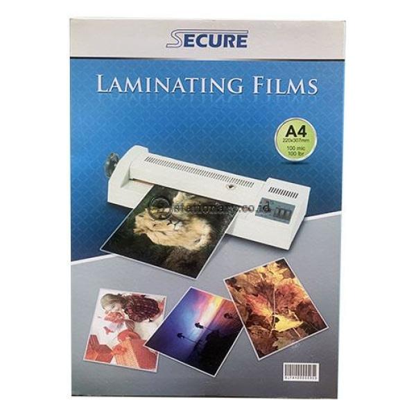 Secure Plastik Laminating Film 100 Micron A4 (220X307Mm) Office Stationery