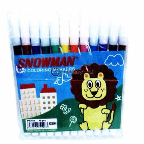 Snowman Spidol 12 Warna Coloring Marker Pw-12A Office Stationery