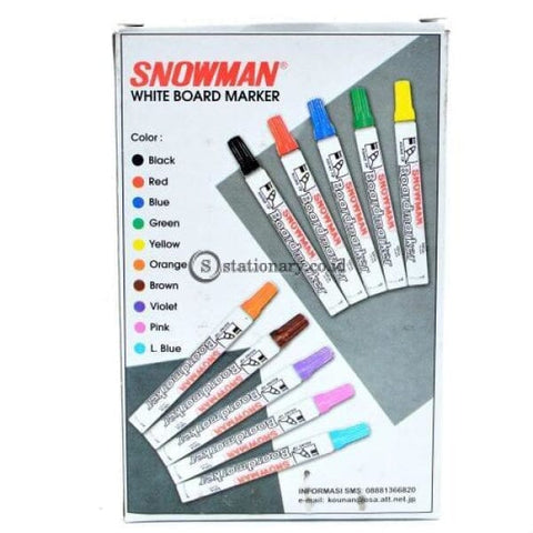 Snowman Whiteboard Marker Bg-12 Blue Office Stationery