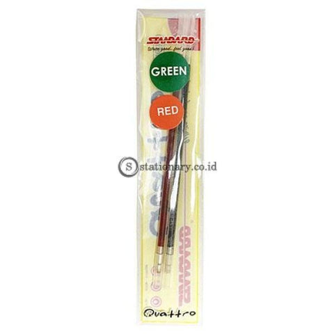 Standard Refill Isi Ulang Ballpoint Quattro Retracable Pen 4 Colors 0.5Mm Merah+Hijau Office