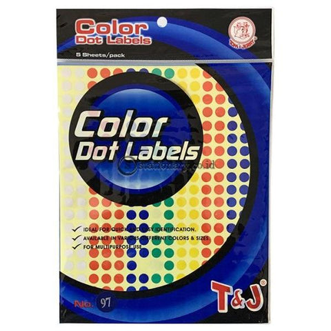 Tom & Jerry Color Dot Labels Label Stiker Bulat (Diameter 8mm) Mix Colours No 97