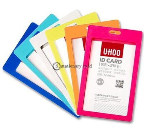 Uhoo Id Card Business Badge Holder Potrait 54 X 90Mm #6612 Office Stationery