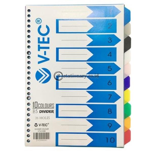 V-Tec Divider Pembatas File 10 Tab Warna A-10 Plastik B5 Office Stationery