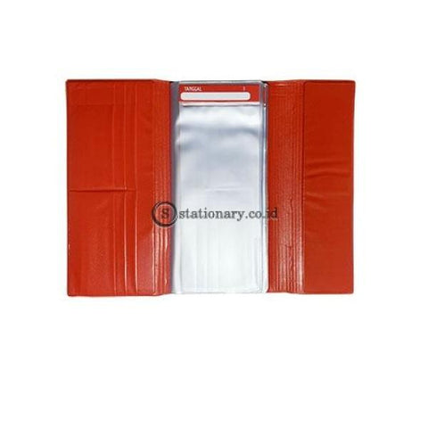 Yushinca Wallet Organizer Keeper Magnet Expanding File For Check Motif Fashion Merah #c-016 Office