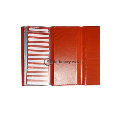 Yushinca Wallet Organizer Keeper Magnet Expanding File For Check Motif Fashion Merah Warna #c-016