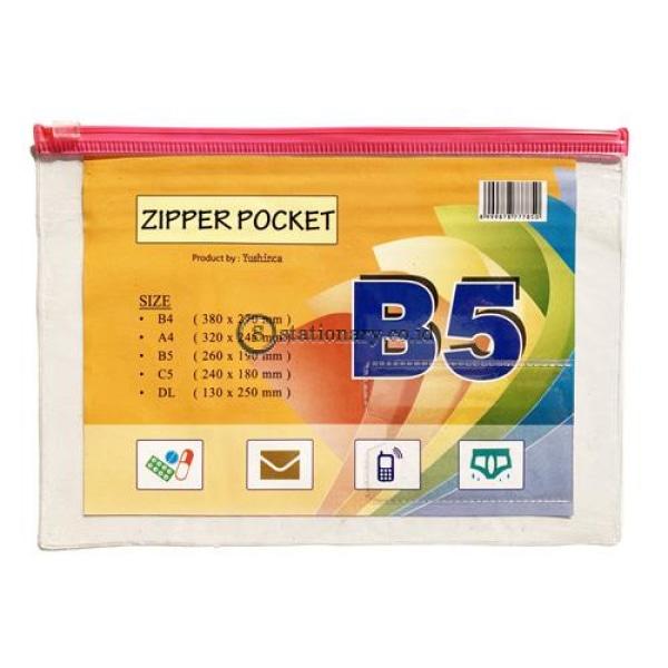 Yushinca Zipper Pocket B5 (260 X 190Mm) Zb-501 Office Stationery